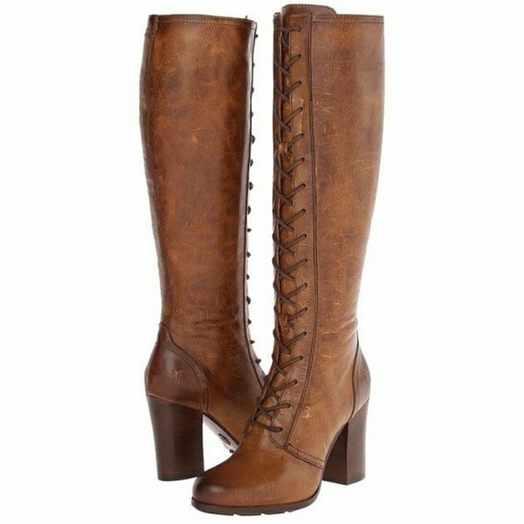 frye parker tall lace up boots